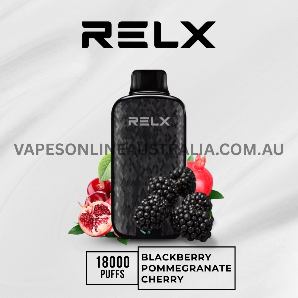 RELX Sparta 18000 Puffs Blackberry Pommegranate Cherry RELX Sparta 18000 Puffs Blackberry Pommegranate Cherry