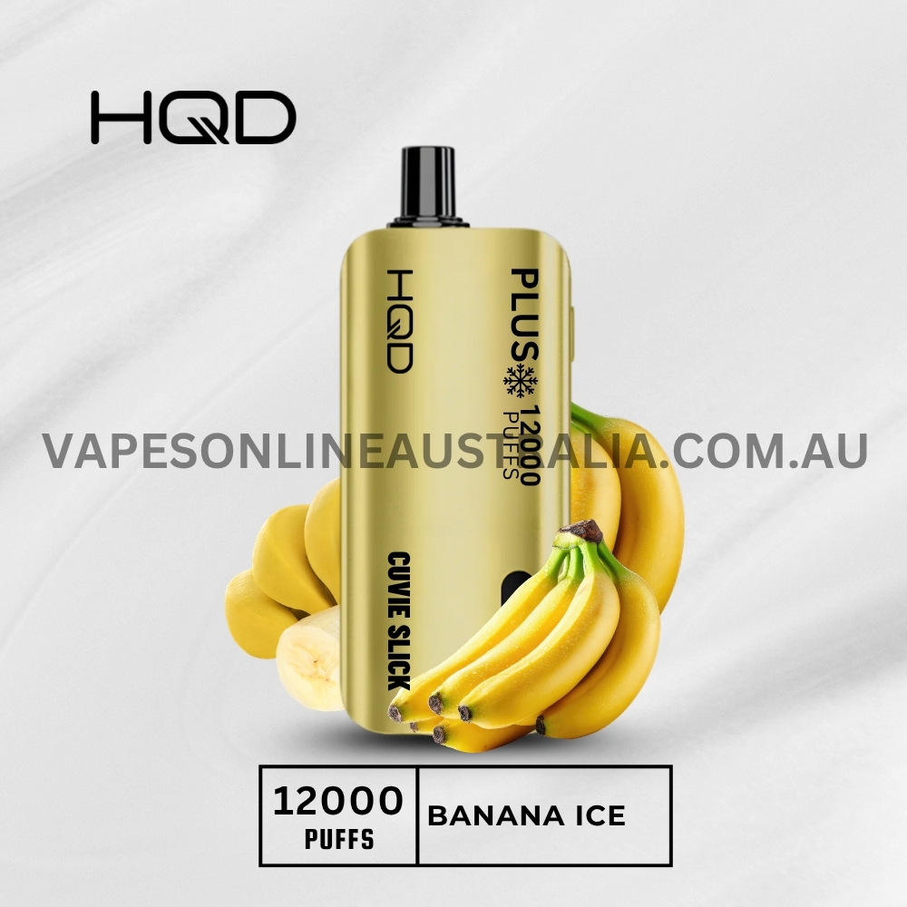 HQD Cuvie Slick Plus 12000 Puffs Banana Ice HQD Cuvie Slick Plus 12000 Puffs Banana Ice
