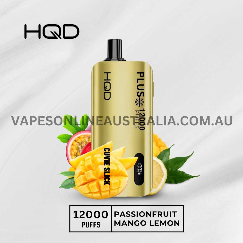 HQD Cuvie Slick Plus 12000 Puffs Passionfruit Mango Lemon HQD Cuvie Slick Plus 12000 Puffs Passionfruit Mango Lemon